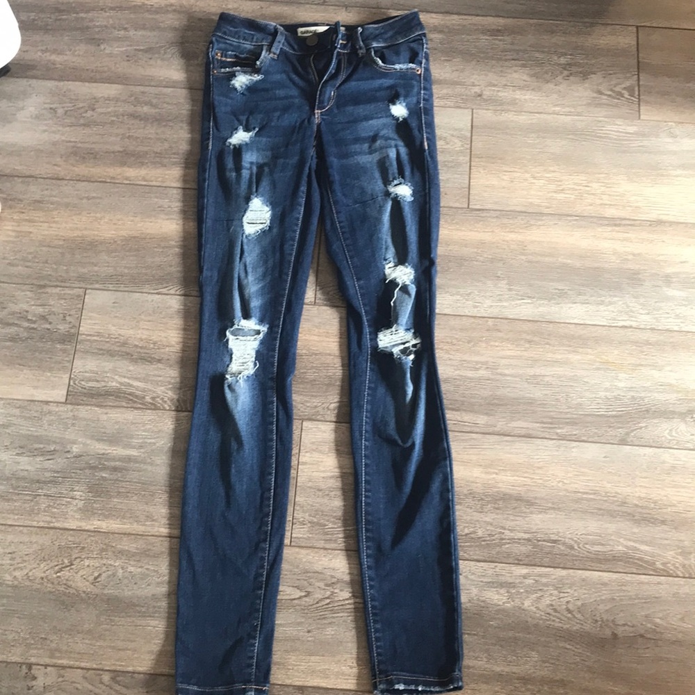 dark blue skinny jeans